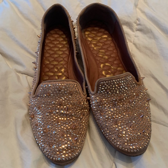 Sam Edelman Adena Studded Loafers 8.5 Rose Gold - Picture 7 of 15